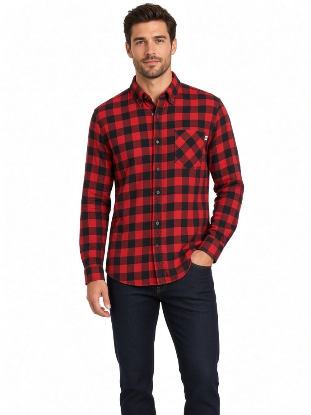 Timberland Red Black Buffalo Plaid Shirt